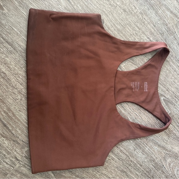 girlfriend collective Other - girlfriend collective Brown Racerback Crop Bodysuit